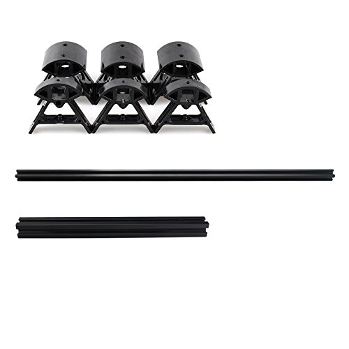 3maker Kossel Injection Molding Top Bottom CNC Anodized Corner Fiting with 2020 Aluminum Extrusion for DIY 3D Printer