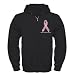 Artsmith, Inc. Zip Hoodie (Dark) Cancer Pink Ribbon Support Breast Cancer Awareness
