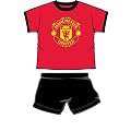Mens Manchester United Football Club Shorts T-Shirt Nightwear Pyjamas Set