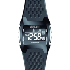 Oxbow - 4532601 - Montre Homme - Quartz Digital - Cadran Noir - Bracelet Caoutchouc Noir