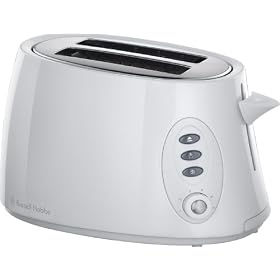 Russell Hobbs 18025 2-Slice Stylis Compact Toaster in White