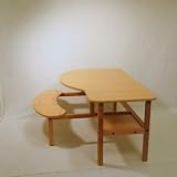 Childs wooden computer desk for 1 or 2 kids ages 2 - 6 - maple