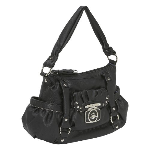 KATHY Van Zeeland French Kiss Hobo,Black,one size
