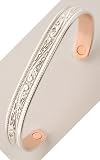 Sabona 55165 Silver Western Scroll Magnetic Bracelet, Large