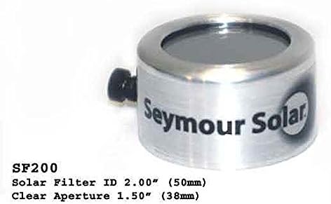 Solar Filter by Seymour solar (SF200) Fits this Equipment: Celestron FirstScope 60 (older), and View Finders, Cameras, Small Refractors, and Spotting Scopes with optical tube outside diameters equal to or greater than 1 5/8" (41mm) or equal to or less than 1 7/8" (47mm)Sun photography, Solar event, Sun pictures, See the sun with your own eyes, Sun viewing, Solar flares, Teaching tool, Telescopes binoculars spotting scopes and cameras, View the sun with your own eyes. See sun spots, solar flares, solar eclipses, Eclipse viewing, Take Pictures of the Sun.Get your solar viewing ready for the Total Solar Eclipse August 21 2017 in the USA.