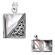 Silver Cubic Zirconia Locket Pendants, Size: 23mm