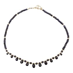 Necklace Silver Gemstone Jewelry 18.5 inches