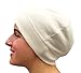 Uptown Girl Headwear Tagless Womens Slip On Comfortable Soft Fashion Sleep Chemo Cap Hat Liner 100% Organic USA Cotton Skull Cap (Natural)
