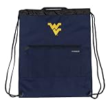 West Virginia University WVU Logo Drawstring Style Backpack Draw String Back Pack Bag- For Boys Girls Students or Adults