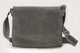 David King & Co Large Distressed Leather Laptop Messenger