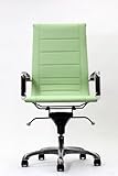 Malibu Ribbed High Back Chair in Green Vinyl - Ships in 24 Hours with Money ....