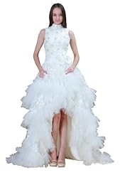 Beaded Lace High-Neck Prom Dress 