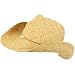 Raffia Wooden Bead Light Cowboy Cowgirl Hat Natural