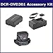 Sony DCR-DVD301 Camcorder Accessory Kit includes: SDM-101 Charger, SDNPFM50 Battery, ST80 Case