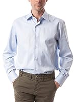 Canali Camisa Hombre (Cielo / Blanco)