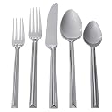 Hampton Forge Pyramid Satin 20-Piece 18/0 Forged Flatware Set, Service for 4