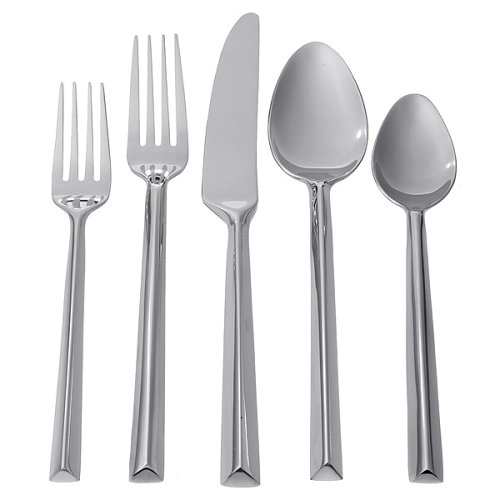 Hampton Forge Pyramid Satin 20-Piece 18/0 Forged Flatware Set, Service for 4