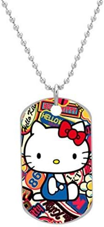 Hello Kitty Logos Sanrio Custom OvaL Dog Tag (Large Size) Pet Tag Cat Animal Tag