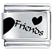 Friends Half Heart Italian Charms Bracelet Link
