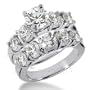 14K White Gold Round Cut Diamond Matching Bridal Set (1.80ct.tw, HI Color, SI2-3 Clarity)