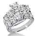 14K White Gold Round Cut Diamond Matching Bridal Set (1.80ct.tw, HI Color, SI2-3 Clarity)