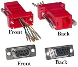 DB9 Female / RJ45 Female Modular Adaptor, Red