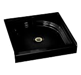 KOHLER K-9532-7 Captiva Shower Receptor, Black Black