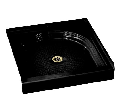 KOHLER K-9532-7 Captiva Shower Receptor, Black Black