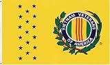 Vietnam Veteran Yellow MILITARY Flag - 3 foot by 5 foot Polyester (NEW)