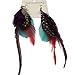 Mojeska Fashion Polka Dot Muti Color Natural Feather Earrings Jewelry Christmas Gifts