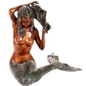 Aquascape - Water Garden Brass Mermaid w  Conch Fountain Spitter by 