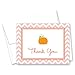MyExpression.com 50 Cnt Little Pumpkin Pink Chevron Thank You Cards