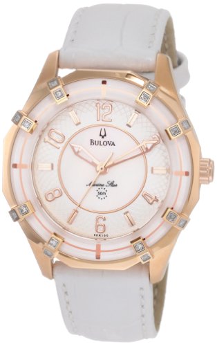 Bulova Womens 98R150 Solano Marine Star Leather strap Watch