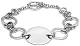 Sterling Silver Multi-Size Circle Link Bracelet