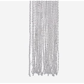  Silver Metallic Bead Necklaces (4 dz)
