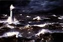 Lighthouse and Waves, South Africa, Lighthouses Wall Poster Print, 36x24