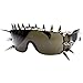 zeroUV - Punk Rocker Large Shield Spike Fashion Novelty Sunglasses