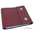 LIBRO - Handmade Italian Leather CD Carrying Case (Dark Leather)