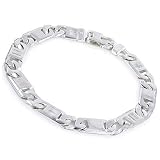 Sterling Silver 8.0mm Alternate Link Bracelet 8"