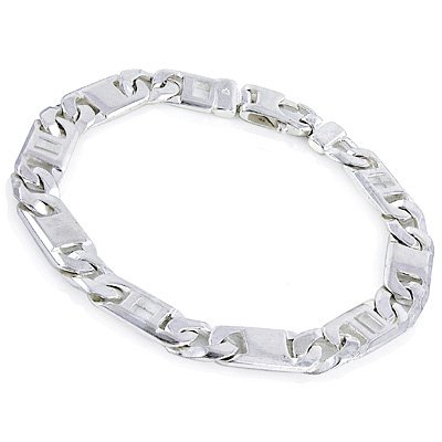 Sterling Silver 8.0mm Alternate Link Bracelet 8