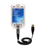 Coiled Power Hot Sync and Charge USB Data Cable w/ Tip Exchange for the Dopod 700 - Gomadic Brand