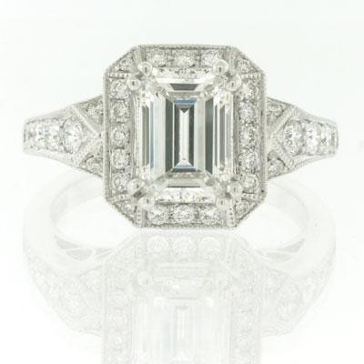 2.45ct Emerald Cut Diamond Engagement Anniversary 