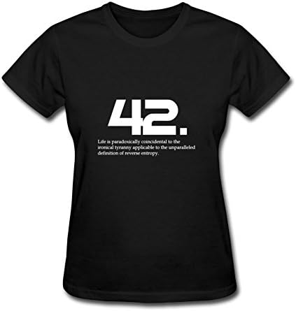 Women Tshirt New Design 42 The Hitchhiker's Guide To The Galaxy Custom Tees Black/large