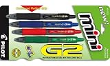  : PIL31203 Gel Ink Rolling Ball Pens,Mini,4/PK,Black/Blue/Red/Green