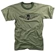 Olive Drab Vintage Slub T-shirt with Skull & Wing Logo