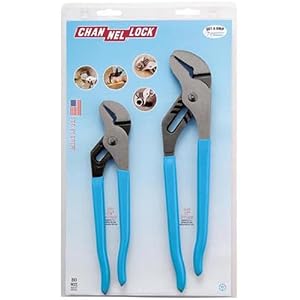 Channellock TG-1 2 Piece 9-1 2-Inch and 12-Inch Tongue and Groove Plier Gift Set by CHANNELLOCK