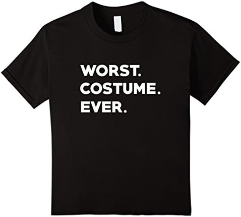 WORST COSTUME EVER - Funny Fancy Dress Halloween T-Shirt - Kids 12 - Black
