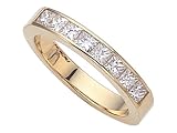 0.75 cts Princess Diamonds Band - Platinum, 14kt White or Yellow Gold