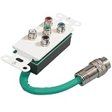 Cables To Go - 40737 - RapidRun Component Video and Stereo Audio (5 RCA) Wallplate-White