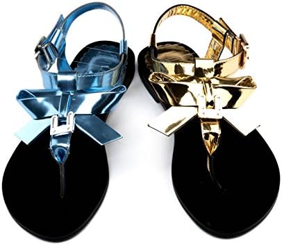 LeBunny Bleu Women's Bella Sandals, Silver Foil and Leatherette, 7.5